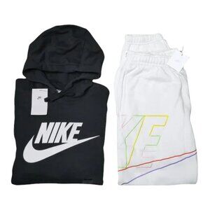 Authentic Nike Club Fleece 2 PC Sweatsuit Men's Size XL Phantom Tracksuit NWT